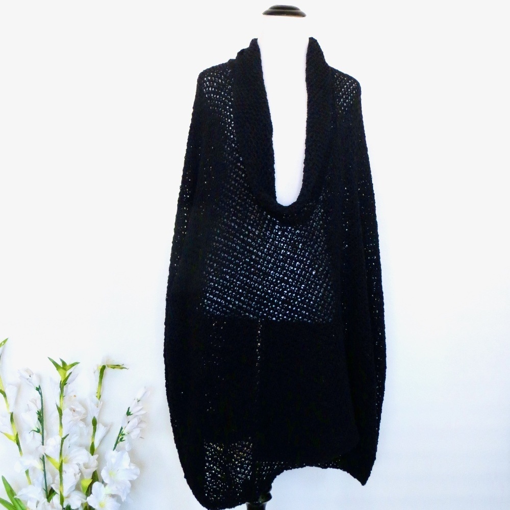NEW! Ralph Lauren Blue Label Ribbon Knit Poncho